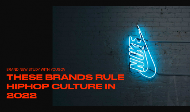Marken in der Hiphop-Kultur - Bei dem Ranking zur Markenrelevanz in der deutschen Hiphop-Kultur von The Ambition und Yougov ging Nike als Sieger hervor - Quelle: Screenshot The Ambition